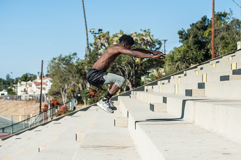 How To Improve Your Running Speed 5 guy doing plyometric jumps