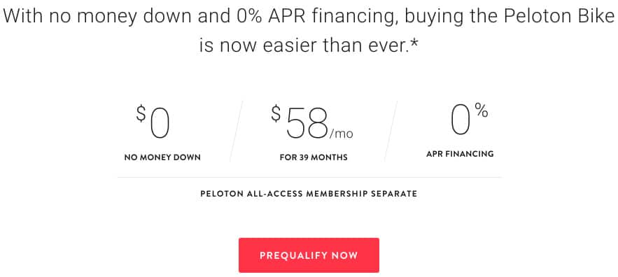 peloton financing