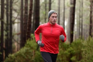man running in cold weather