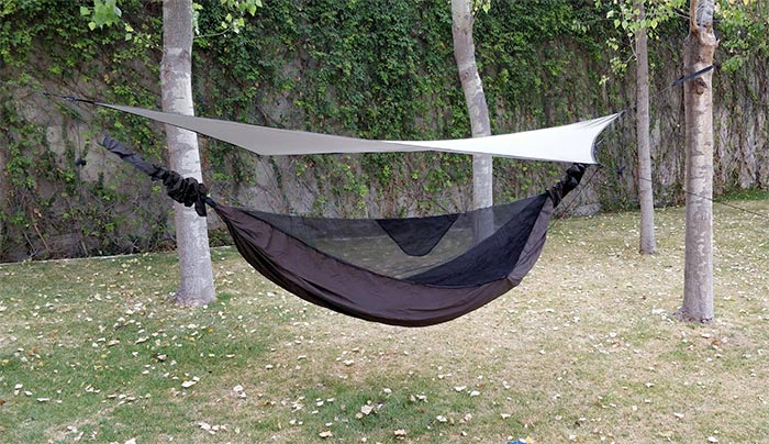 hammock with integrated ridgeline