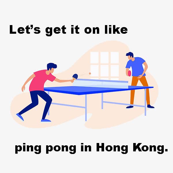 ping pong Hong Kong