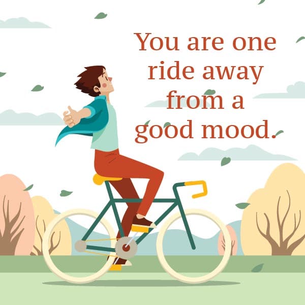 good mood cycling quote