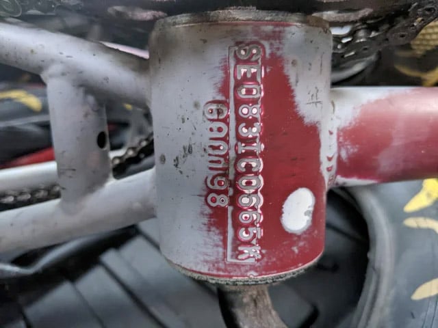 bmx bike serial number