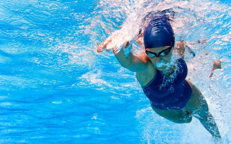 swimmer in action