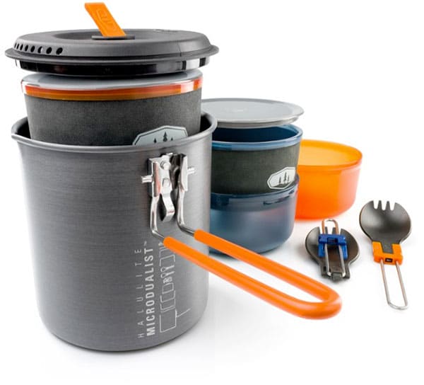 Tent Camping 101: Tips For Beginners 6 GSI Outdoors Halulite Microdualist II Cookset