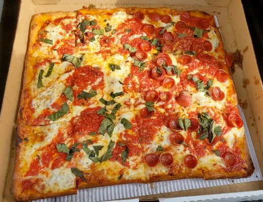 What's A Brooklyn Style Pizza? 2 brooklyn style pizza in box