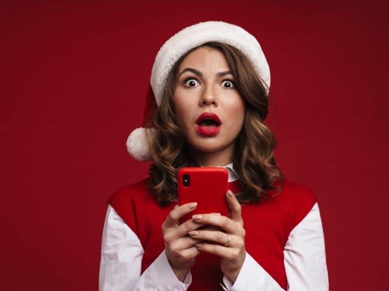 399+ Christmas Nicknames – Funny, Cool, Unique Christmas-Themed Names 7 christmas surprised woman