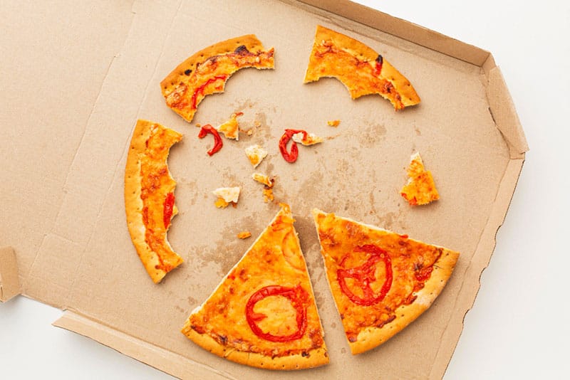 How Long Can Pizza Sit Out On The Counter? (Should You Eat It?) 3 leftover pizza in box
