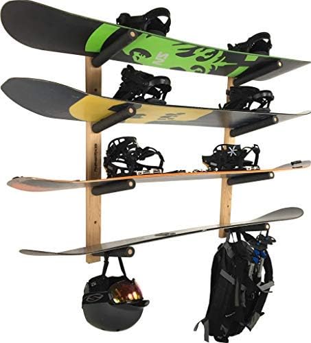 Good Indoor Snowboard Storage Ideas (Best Snowboard Racks & Mounts) 4 Snowboard Wall Rack Mount (Holds 4 Boards)