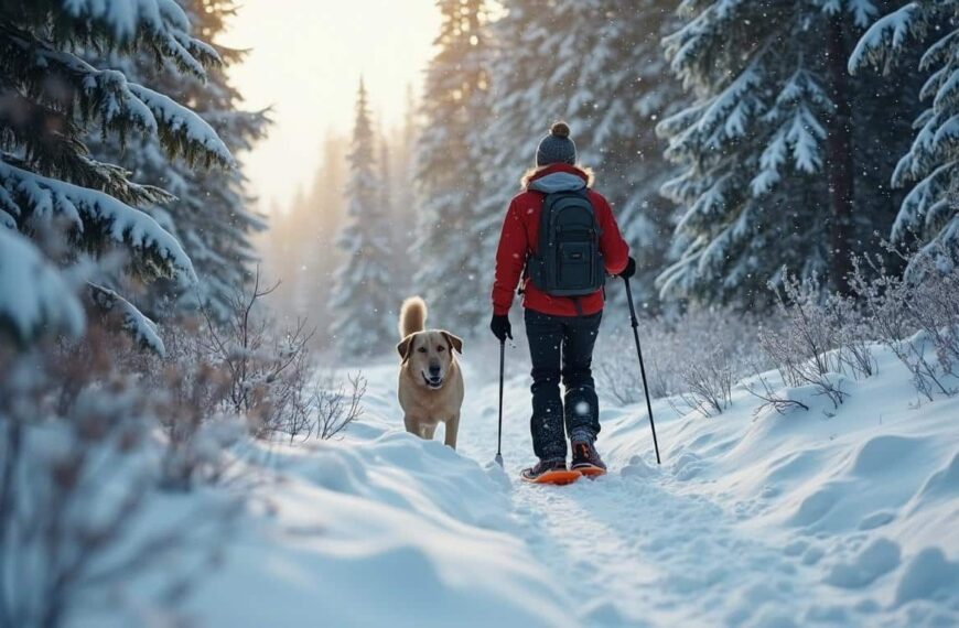 Plan Your Next Outdoor Activity From Pavement To Peak 75 snowshoeing with dog in forest