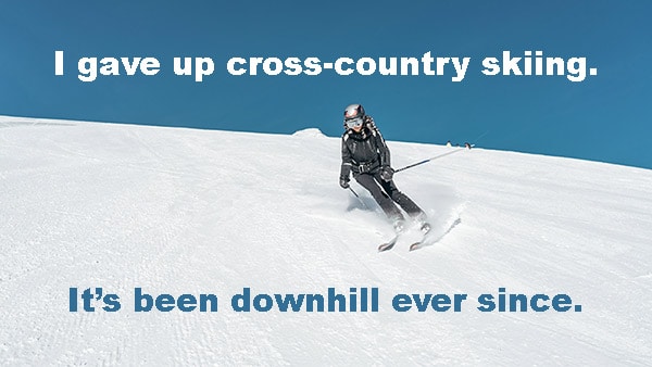 Cross-Country Skiing Puns For Some Ice Cold LOLs 1 downhill