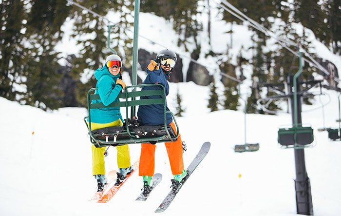people on chairlift