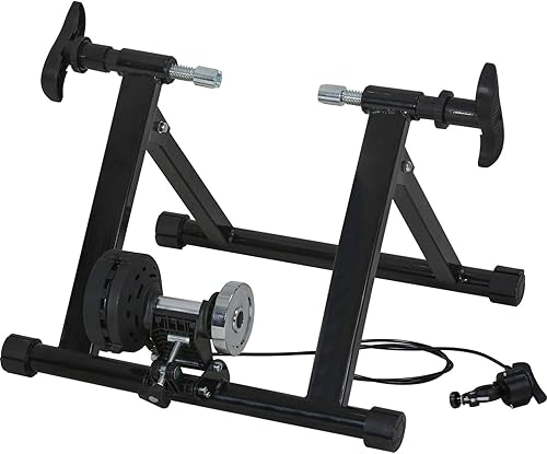 Best Mountain Bike Indoor Trainer for Off-Season Training (2022) 6 FDW Magnetic Bike Trainer Stand for Indoor Riding, Steel Bicycle Exercise Training Stand with Noise Reduction Wheel,Stationary Bike Resistance Trainer