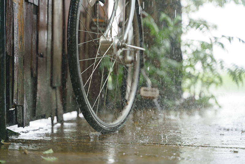 Can You Store Your Bicycle Outside In The Rain? 1 vintage bicycle parking while raining